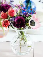 Vietri Vietri - Hibiscus Glass Clear Bud Vase HBS-8580-GB