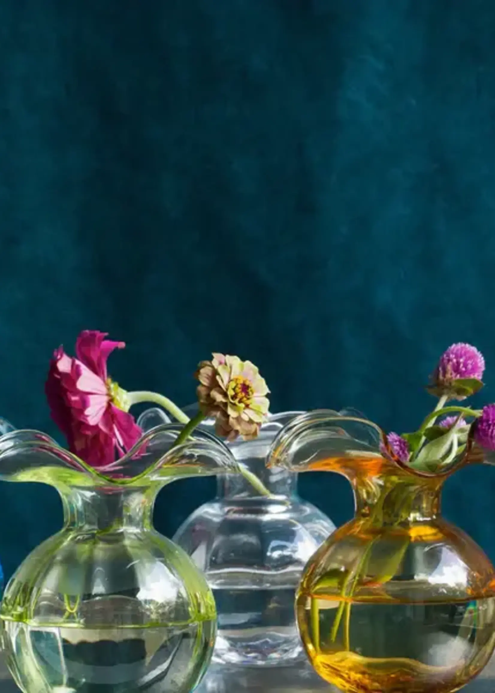 Vietri Vietri - Hibiscus Glass Green Bud Vase - HBS-8580G-GB