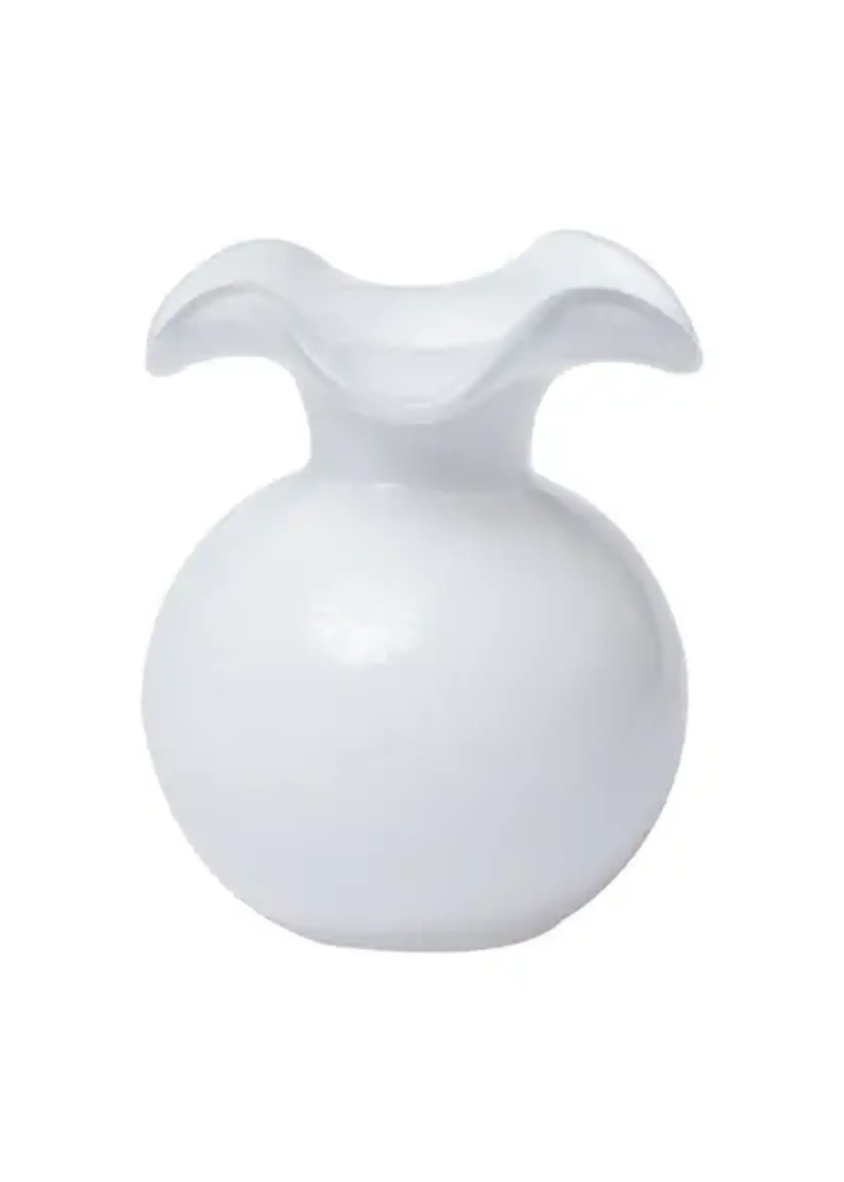 Vietri Vietri - Hibiscus Glass White Bud Vase - HBS-8580W-GB
