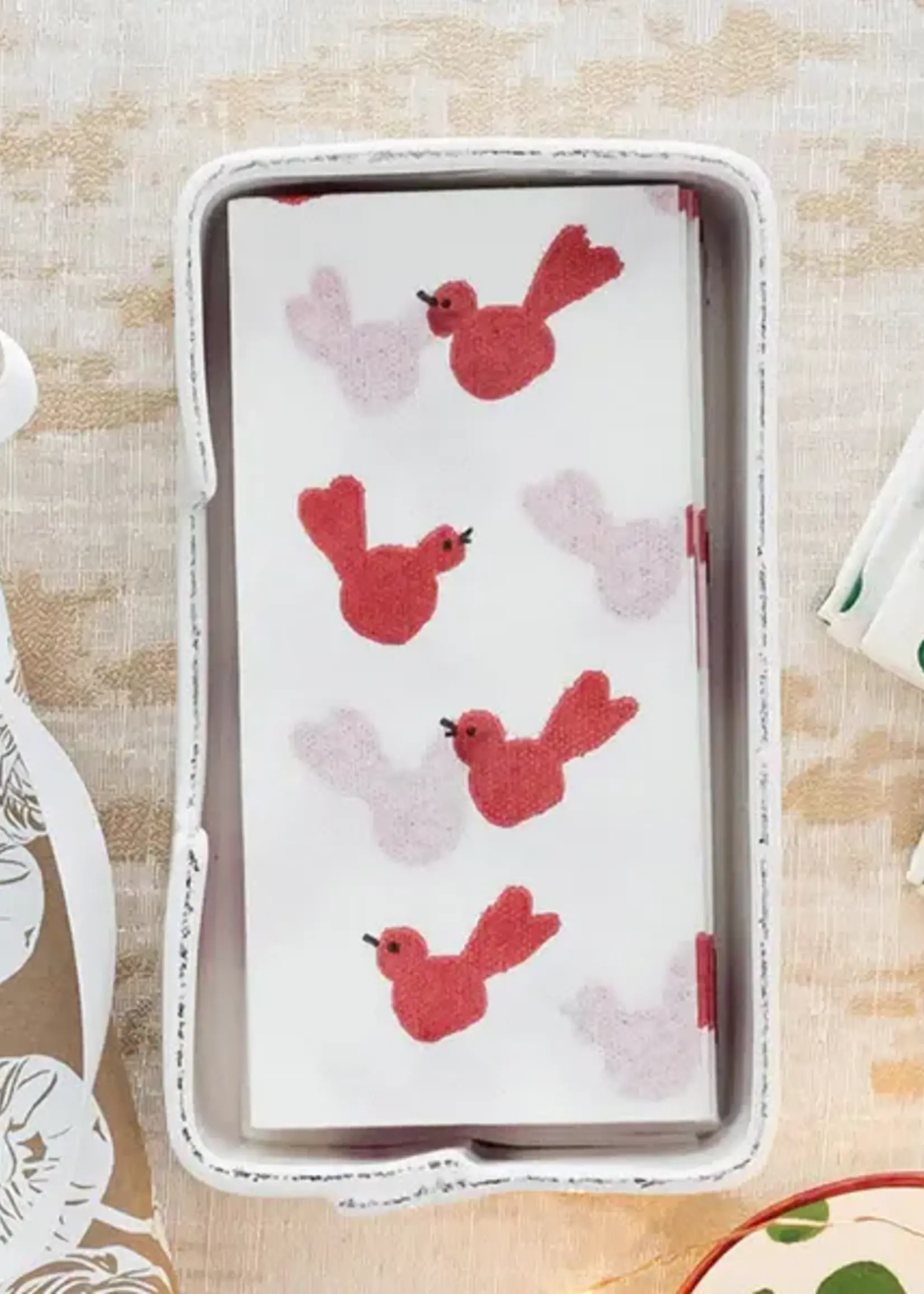 Vietri Vietri - Papersoft Napkins Red Bird Guest Towels (Pack of 20) - PPS-6052RB-20