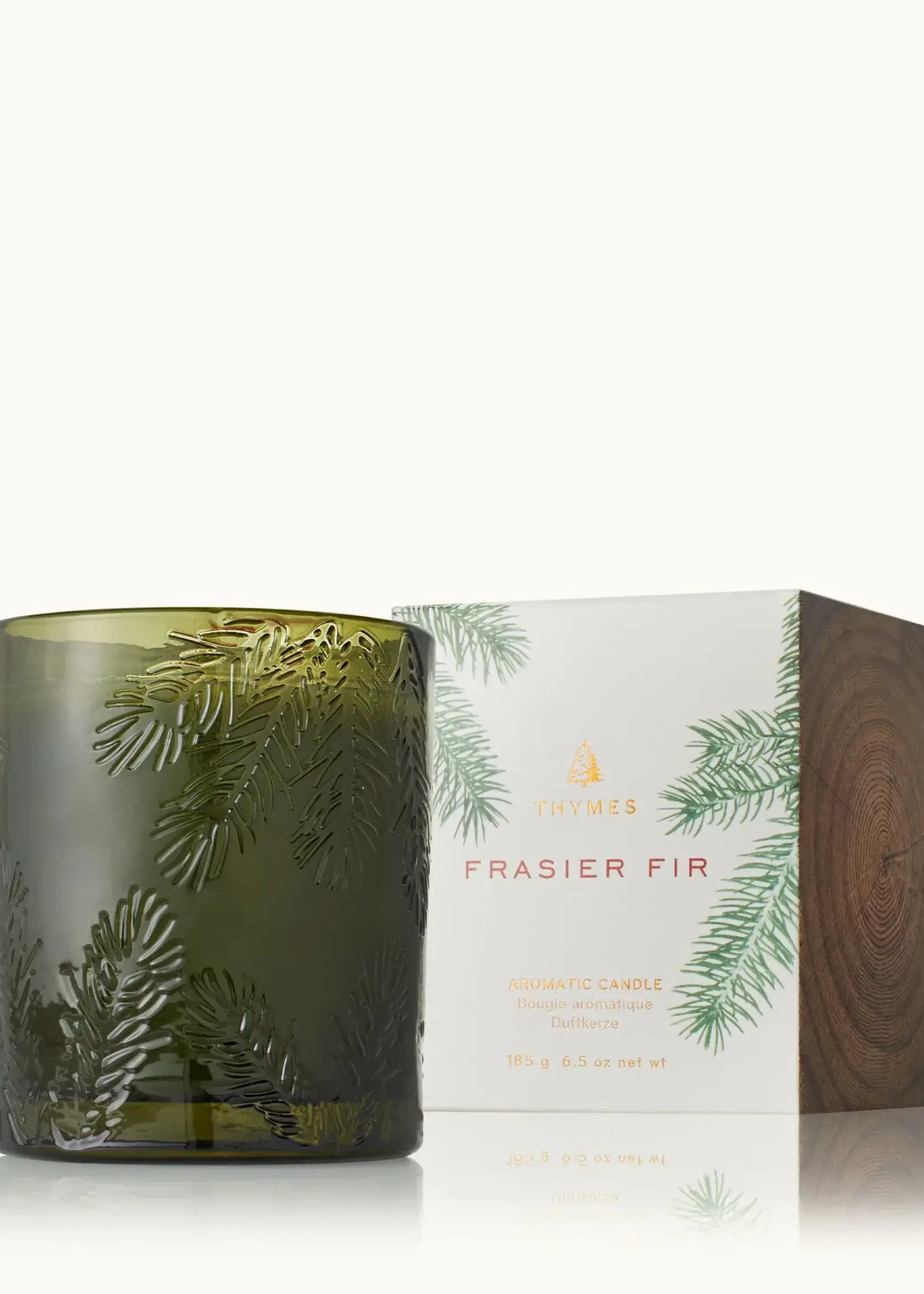 Thymes Frasier Fir Green Glass Candle
