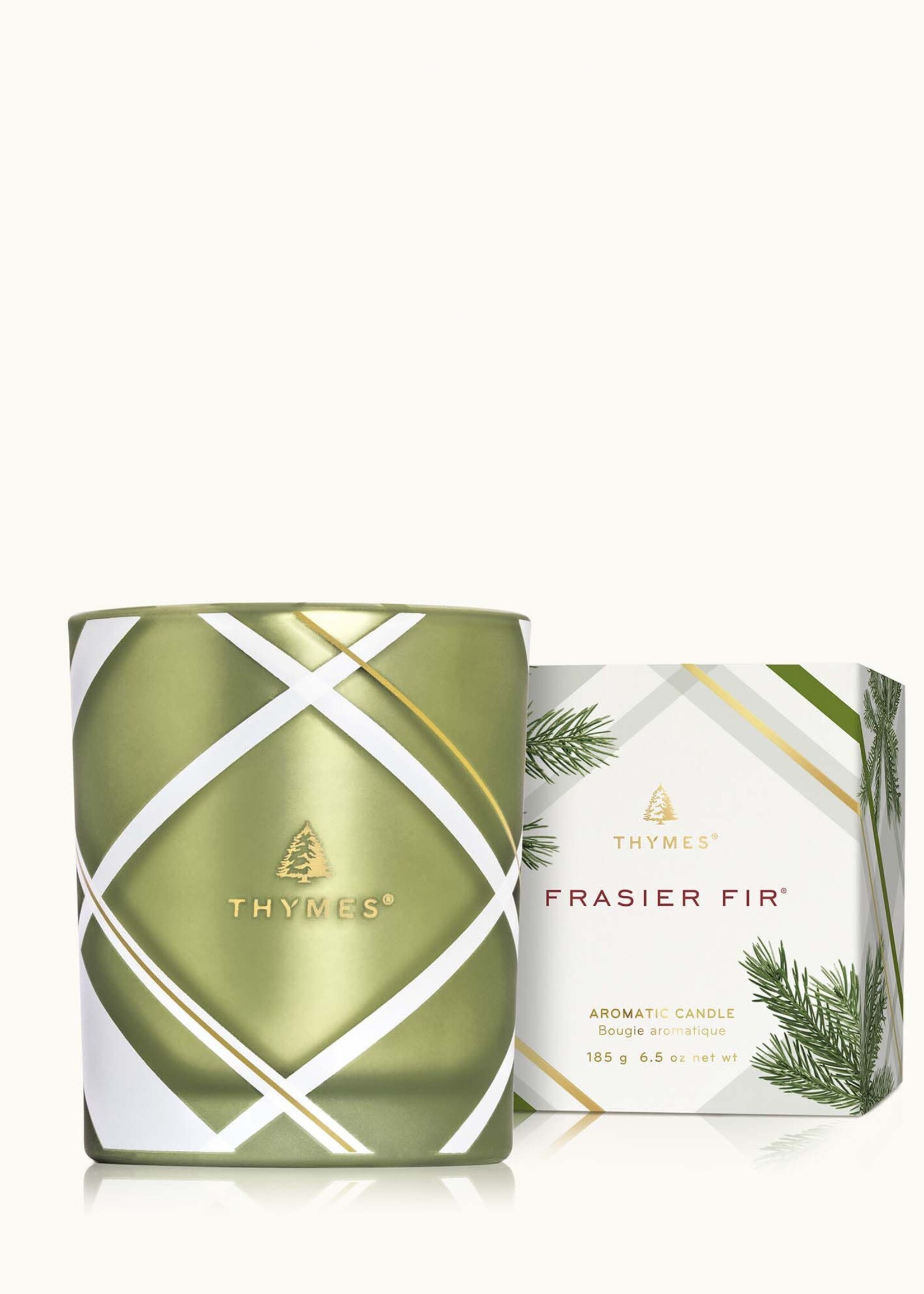 Thymes Thymes - Frasier Fir Frosted Plaid 6.5 oz Poured Candle