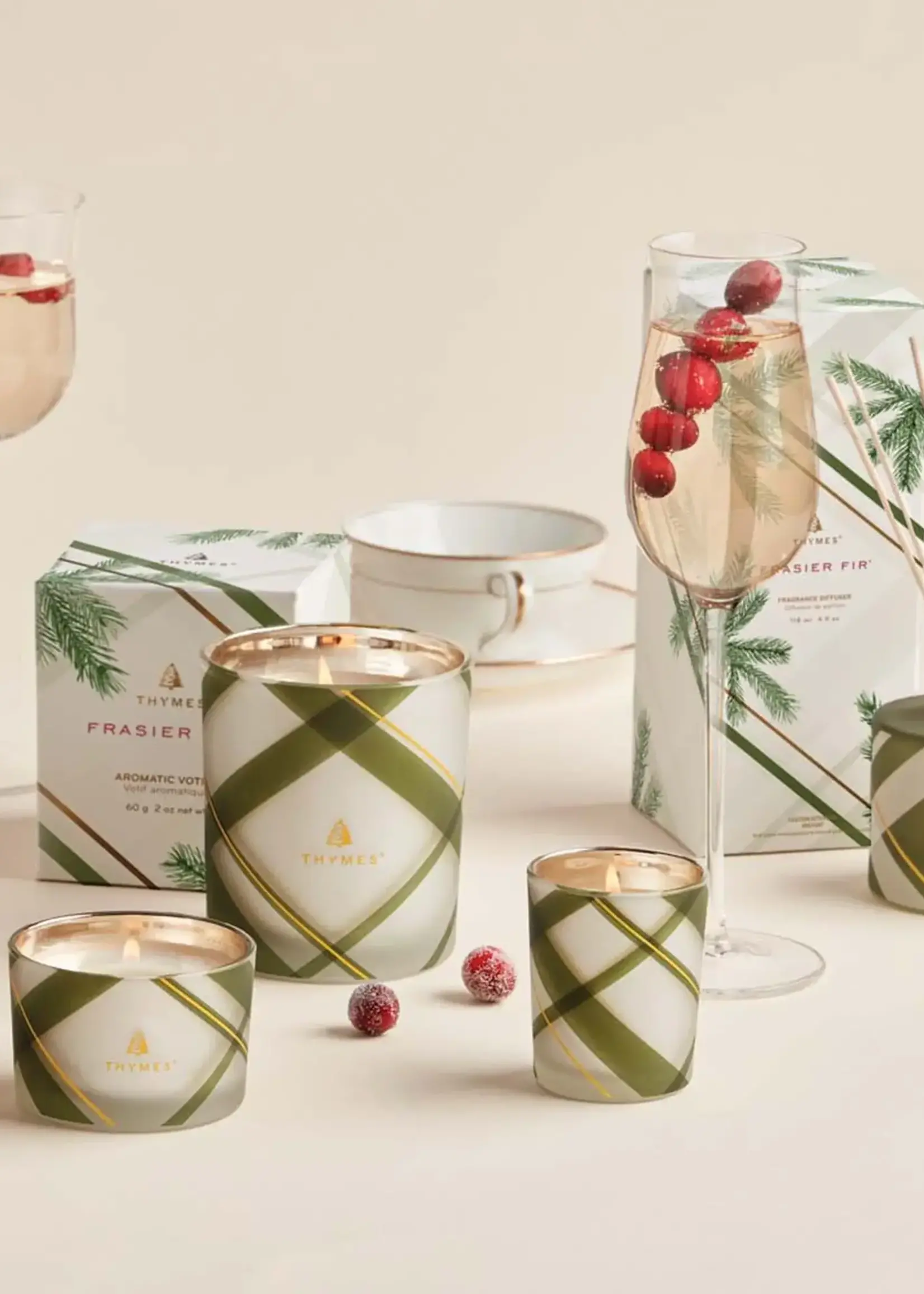 Thymes Thymes - Frasier Fir Frosted Plaid Petite Reed Diffuser