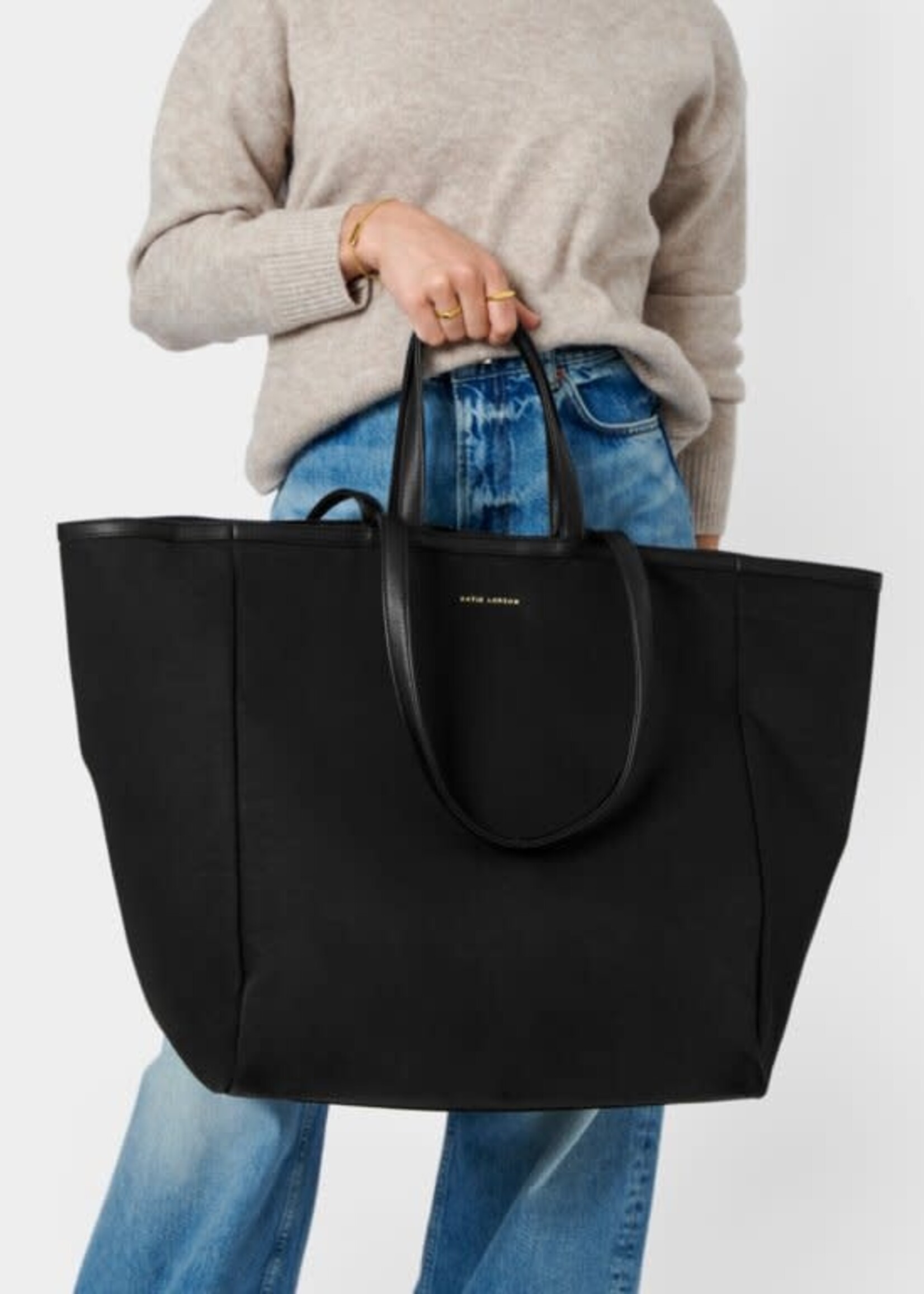 Katie Loxton Nylon-Luxe Oversized Tote Bag Black