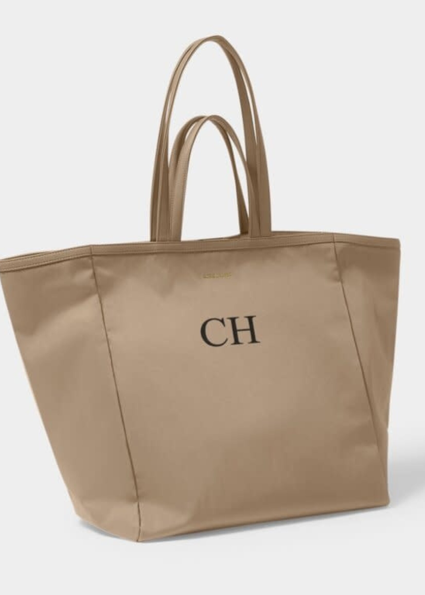 Katie Loxton Nylon-Luxe Oversized Tote Bag Taupe