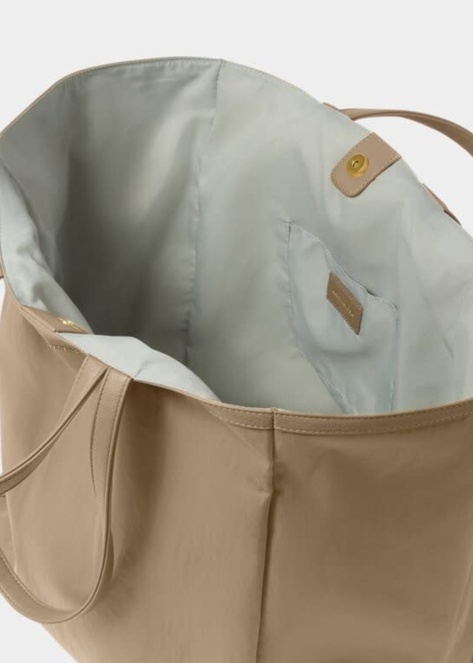 Katie Loxton Nylon-Luxe Oversized Tote Bag Taupe