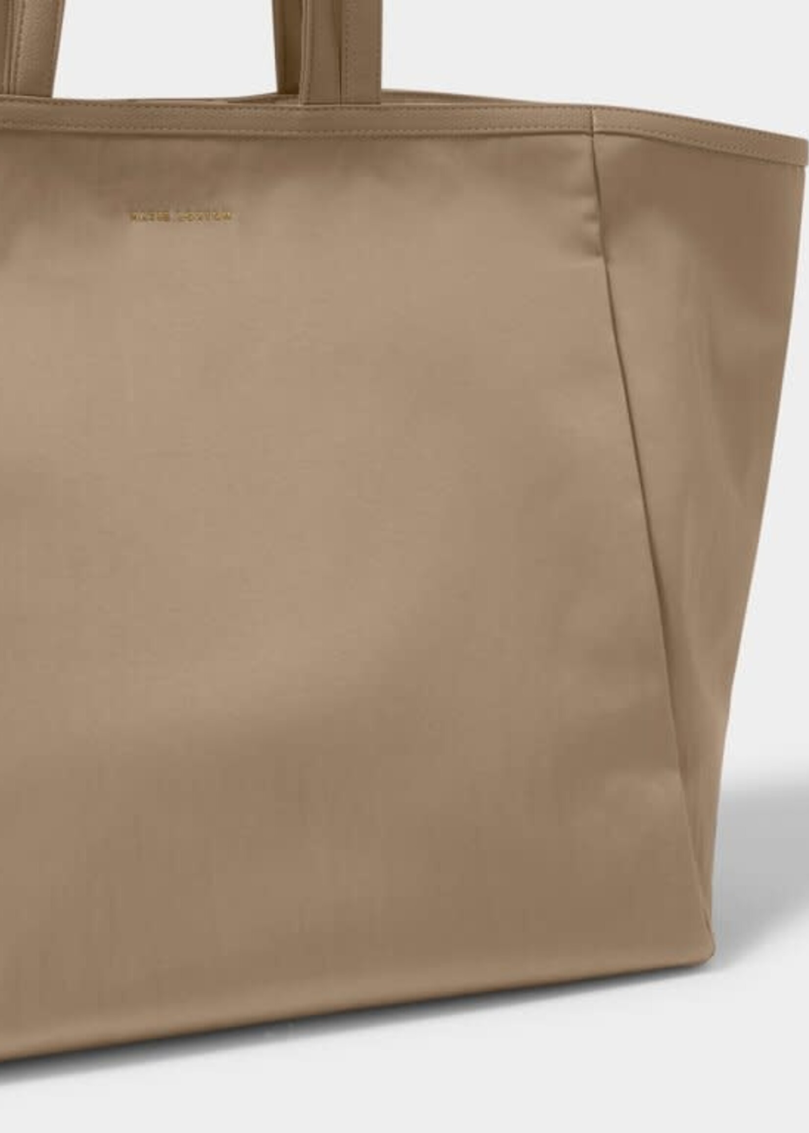 Katie Loxton Nylon-Luxe Oversized Tote Bag Taupe