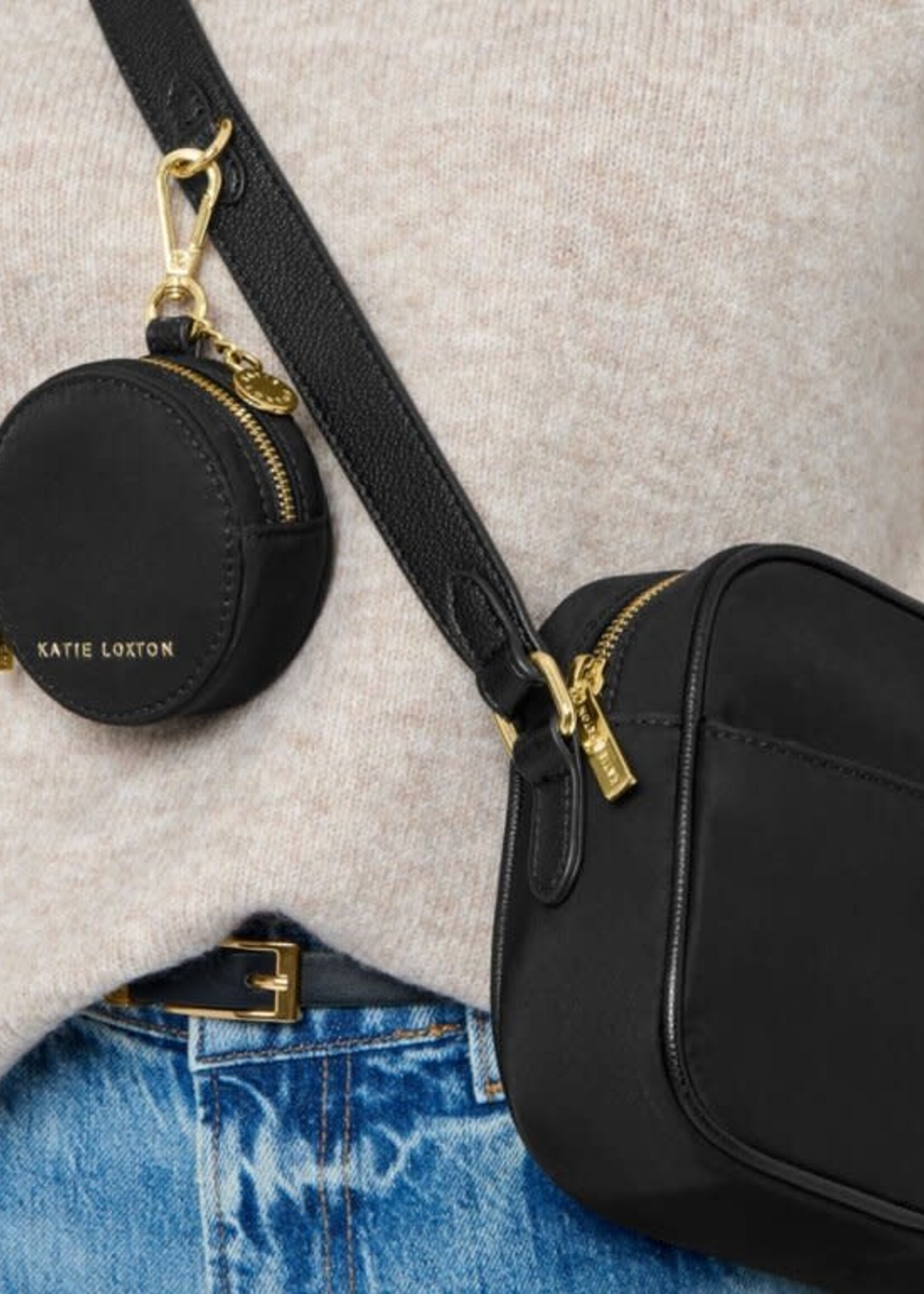 Katie Loxton Nylon-Luxe Clip-On Wallet Black