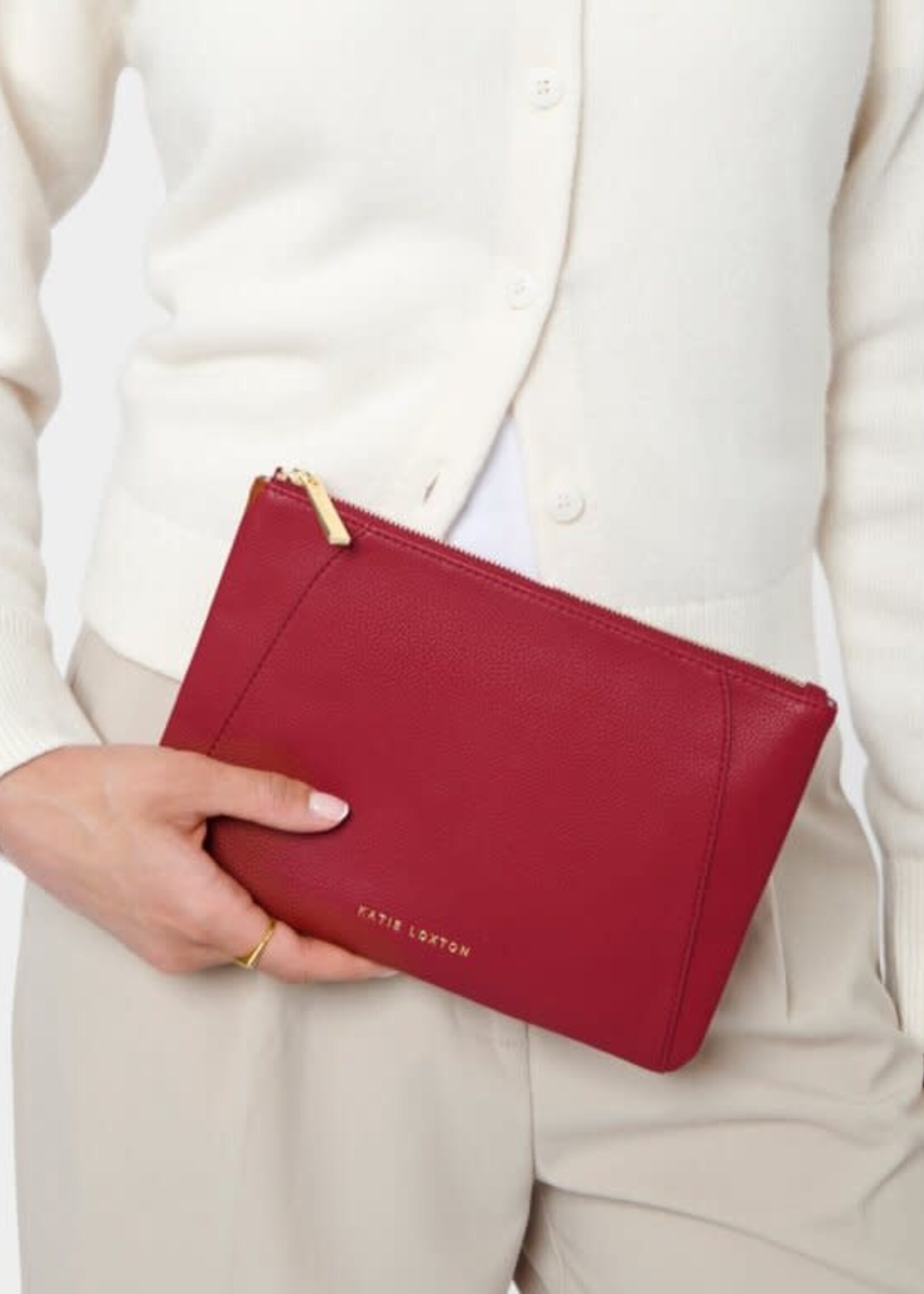 Katie Loxton Hana Pouch Garnet Red