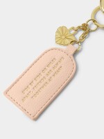 Katie Loxton Keepsake Charm Keychain| 'Side By Side Or Miles Apart, Friends Are Always Together At Heart'| Nude Pink