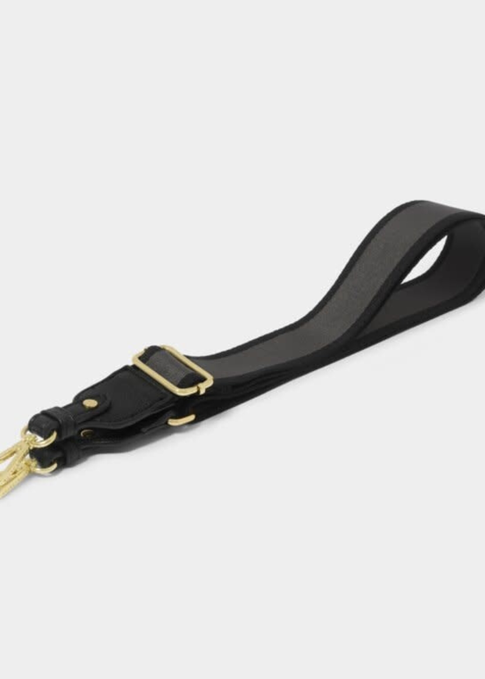 Katie Loxton Stripe Canvas Bag Strap | Black Stripe