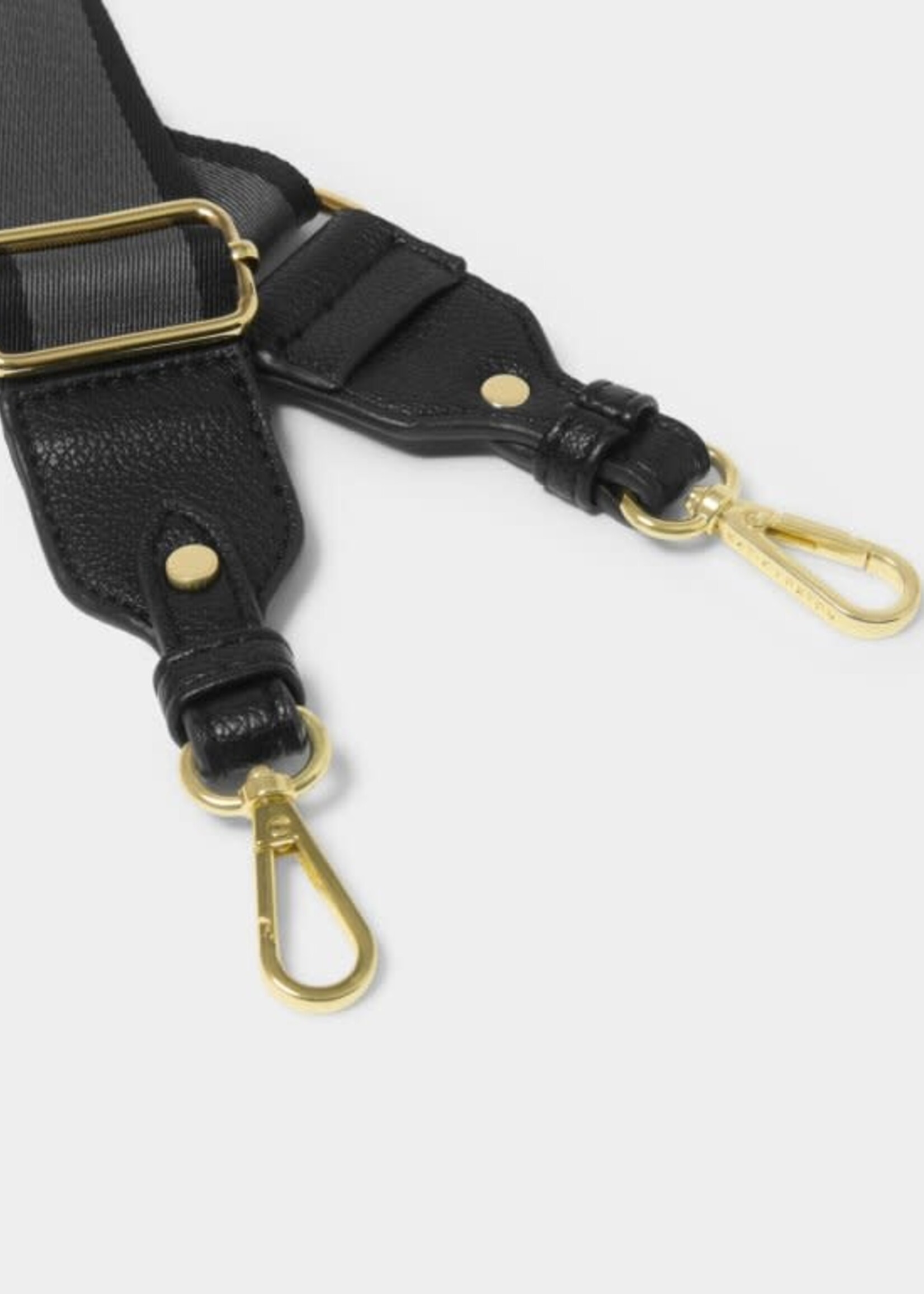Katie Loxton Stripe Canvas Bag Strap | Black Stripe