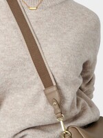 Katie Loxton Stripe Canvas Bag Strap | Mocha Stripe