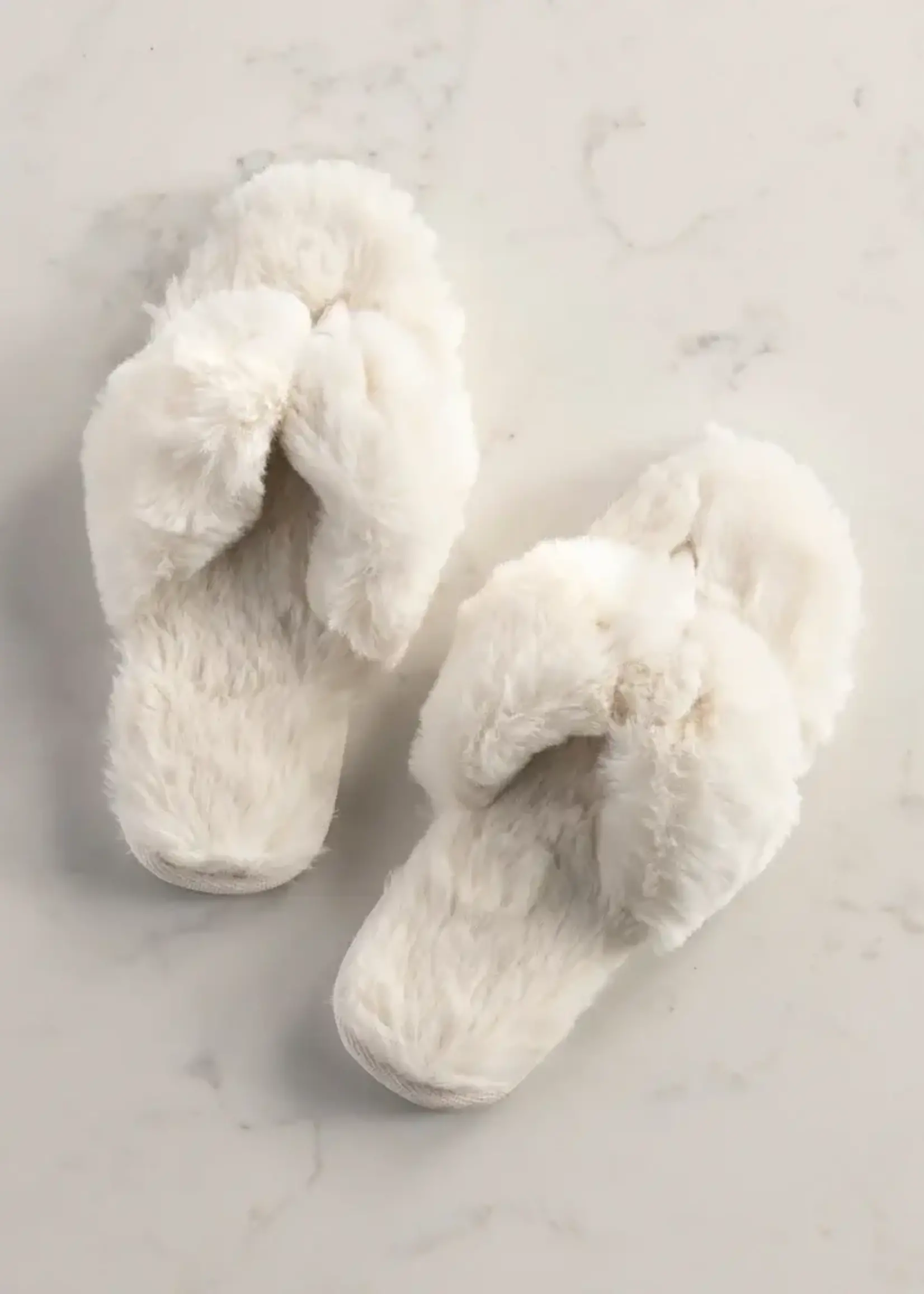 Shiraleah Shiraleah Rina Thong Slippers, Ivory L/XL