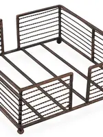 Boston International Metal Lunch Napkin Holder Caddy, Copper