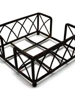 Boston International Arch Cocktail Napkin Holder Caddy, Aged Chestnut