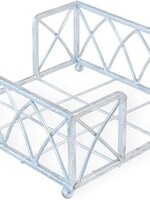 Boston International Arch/Cocktail Napkin Holder Caddy, Silver Leaf