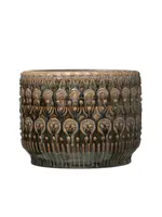 Bloomingville Stoneware Pot w Reactive Glaze | Blue/Beige