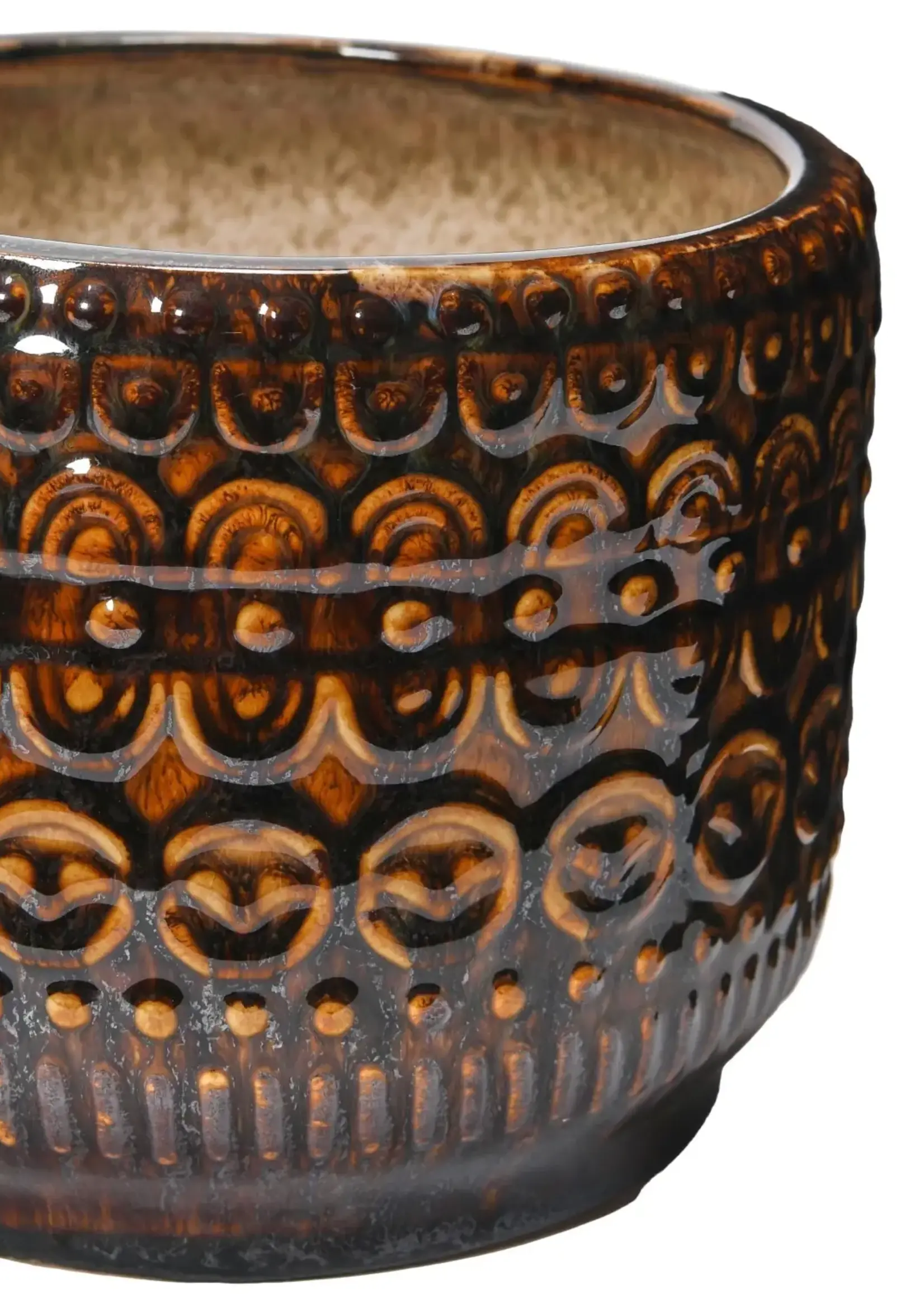 Bloomingville Stoneware Pot w Reactive Glaze | Blue/Beige
