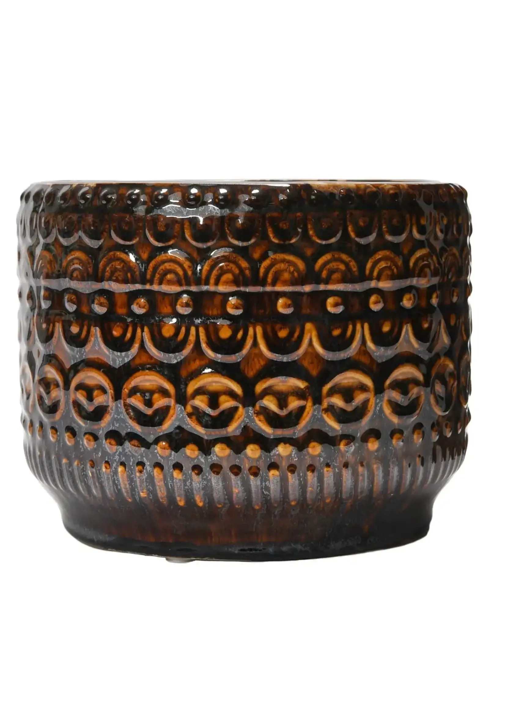 Bloomingville Stoneware Pot w Reactive Glaze | Blue/Beige