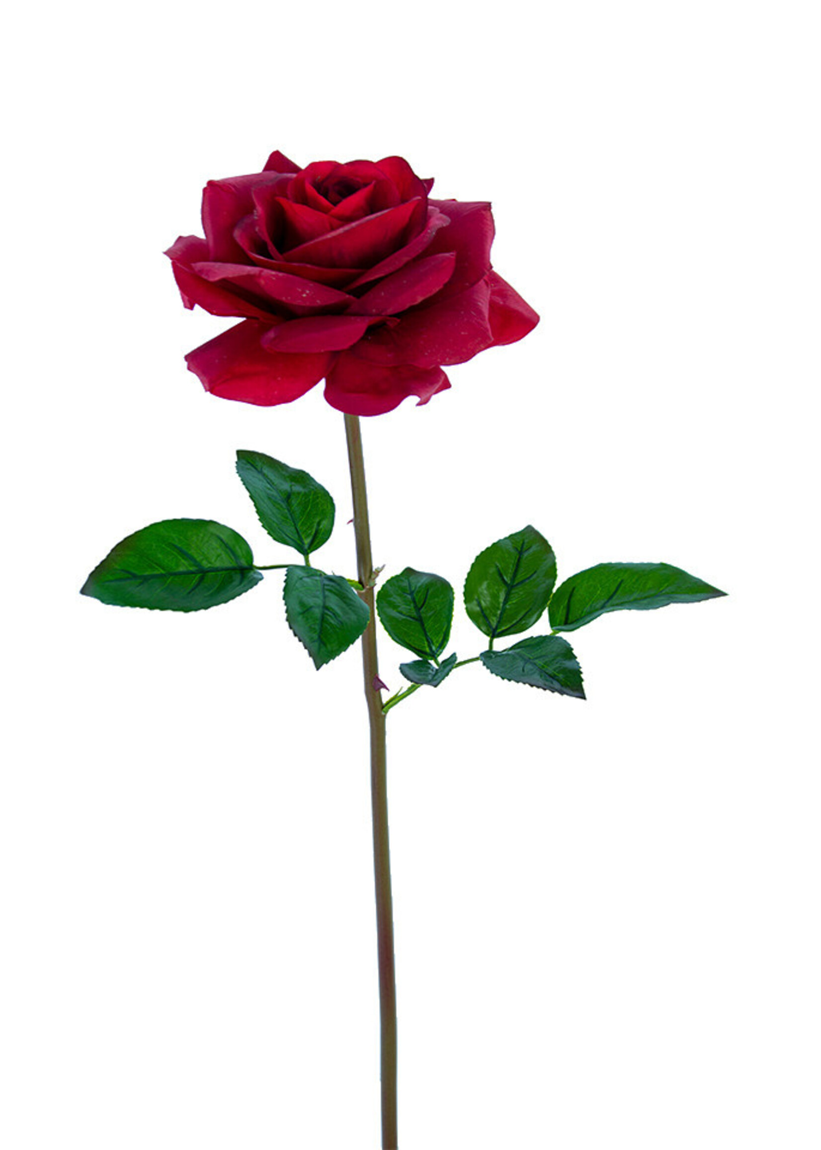 American Best 27" Open Rose Stem | Crimson Red Real Touch