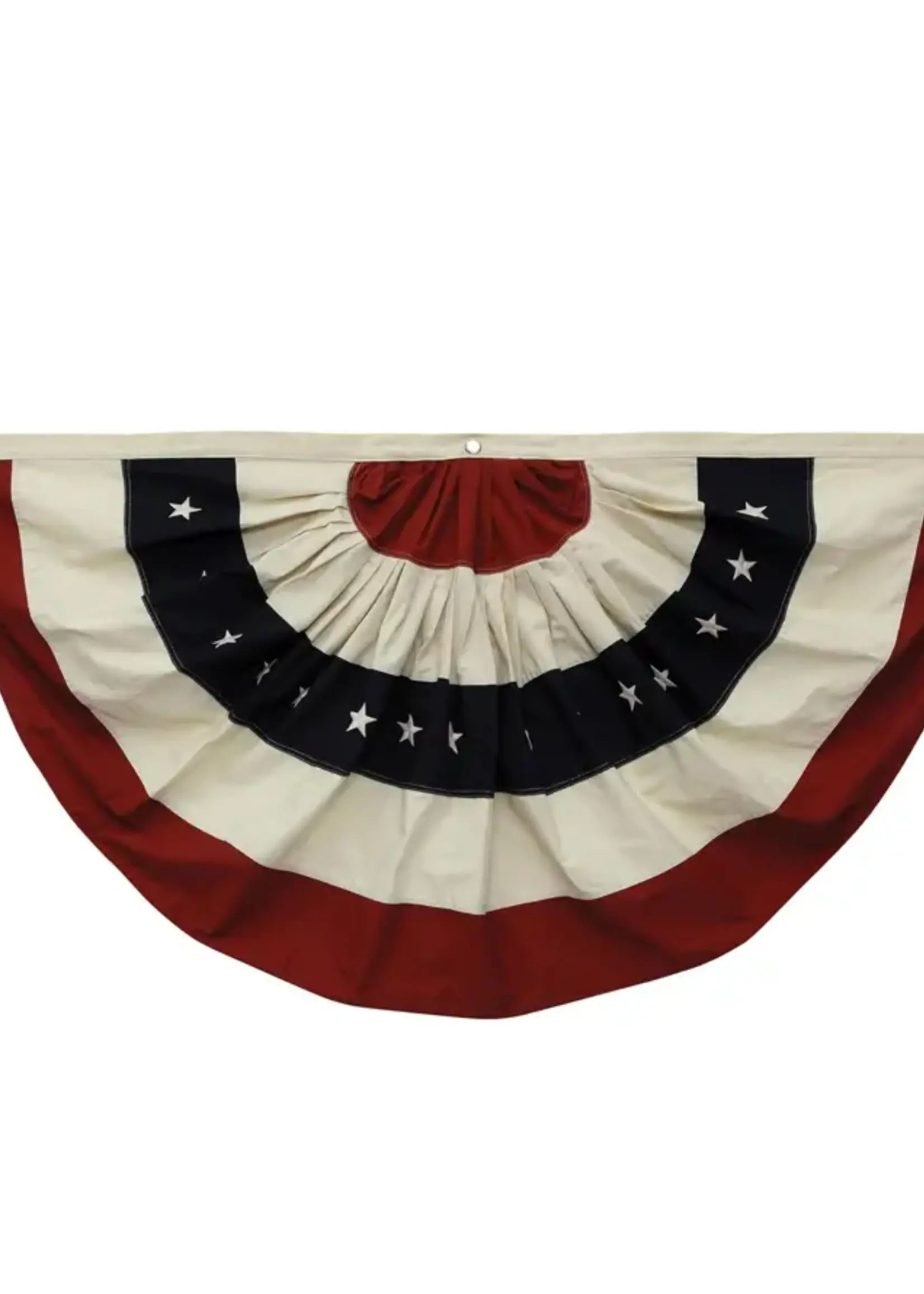 Creative Co-op Cotton Fabric Americana Bunting w/ Grommets