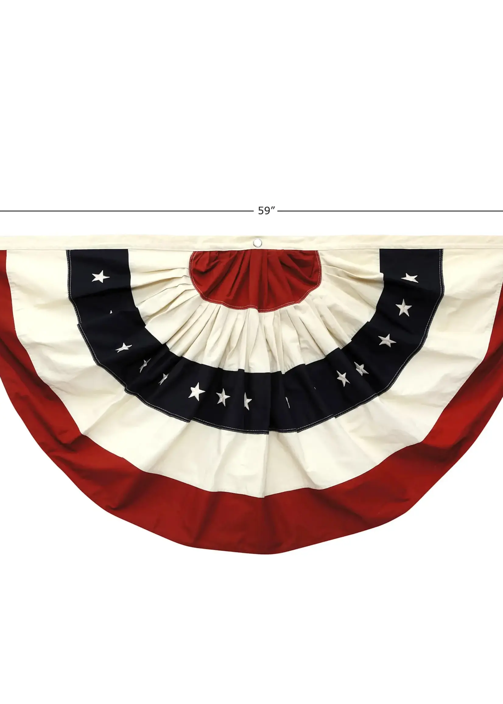 Creative Co-op Cotton Fabric Americana Bunting w/ Grommets