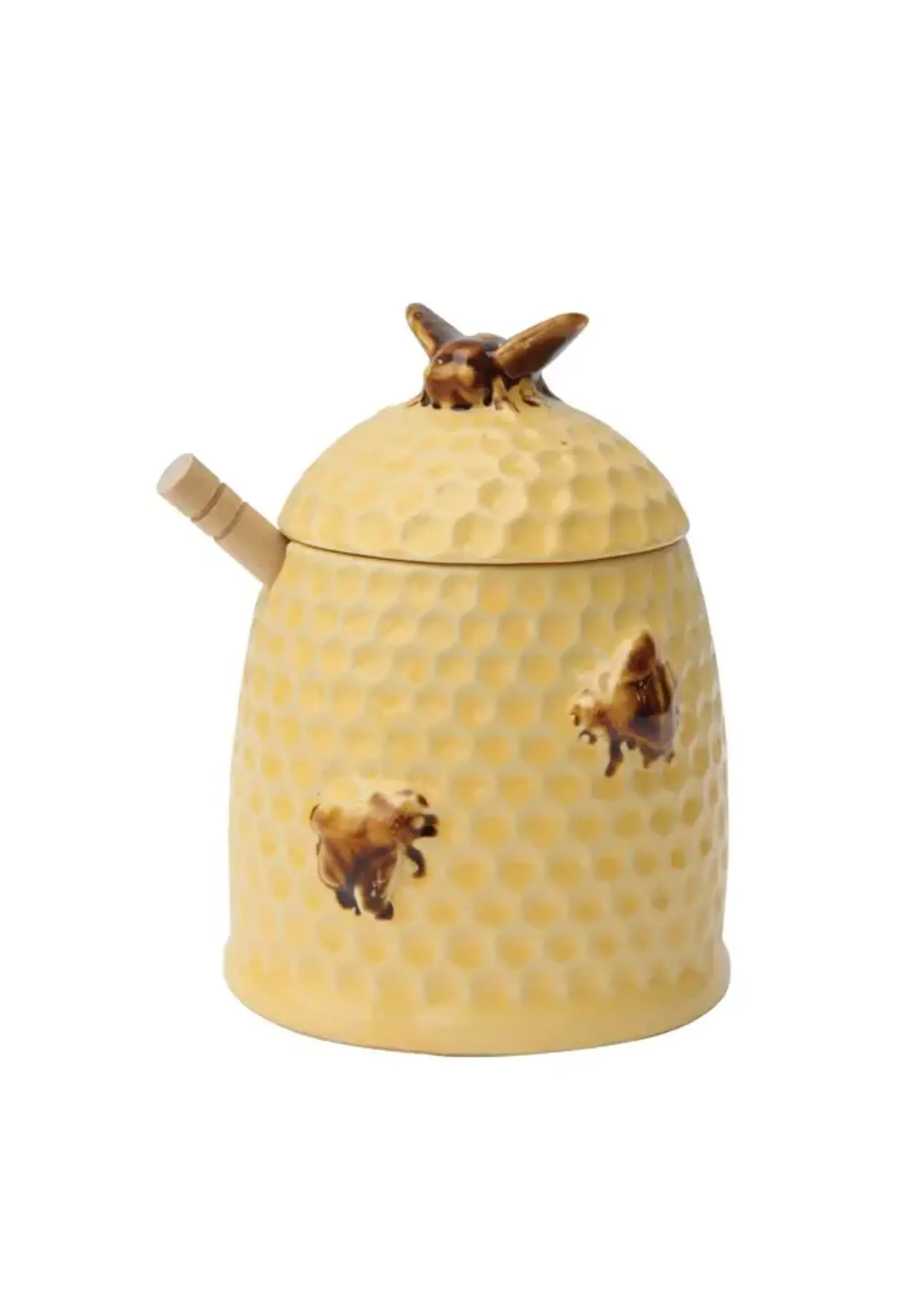 Creative Co-op Bee Honey Jar w/ Honey Dipper