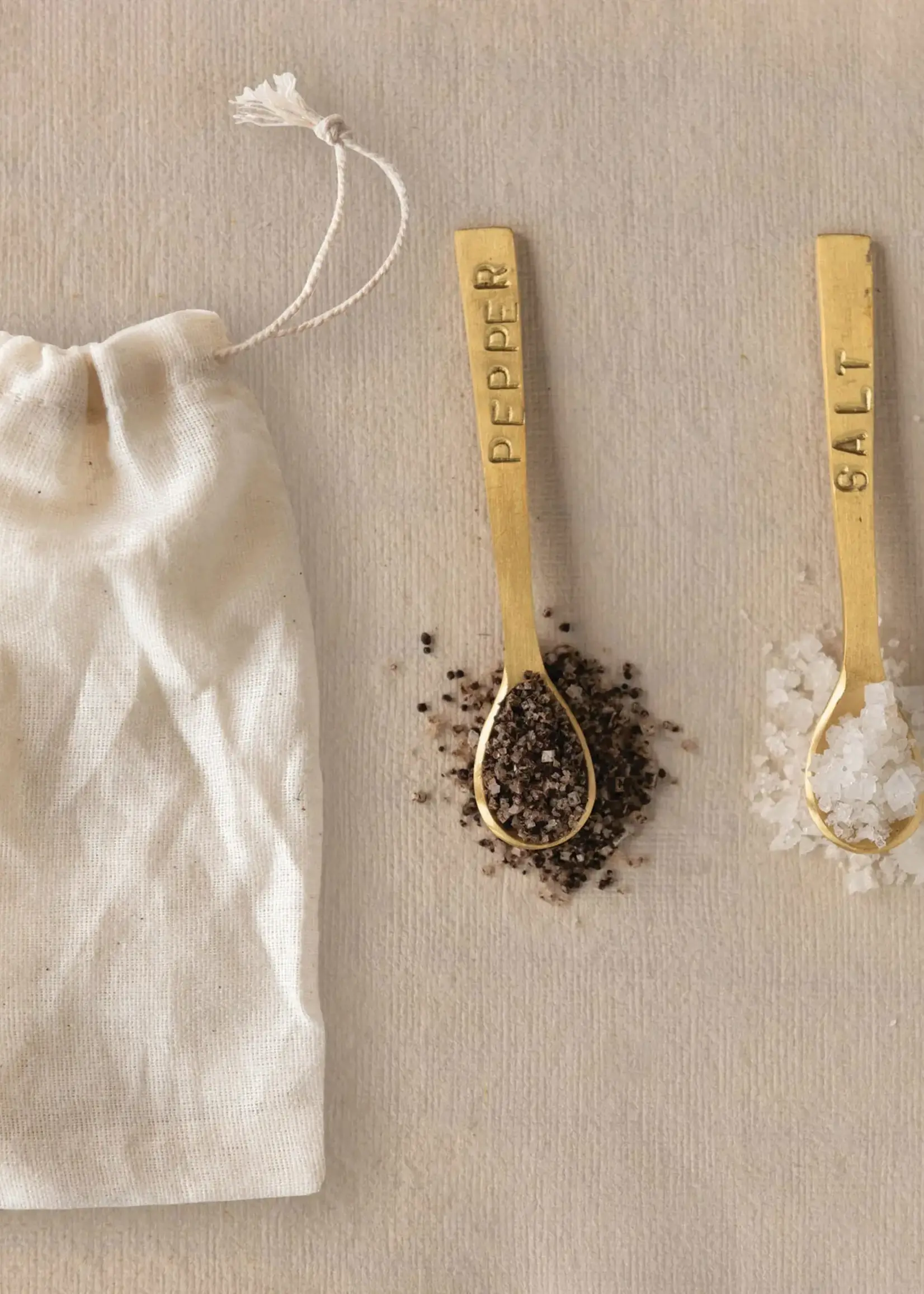 Creative Co-op Salt and "Pepper" Spoons
