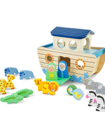 Mud Pie Wood Noah's Ark Shape Sorter Set