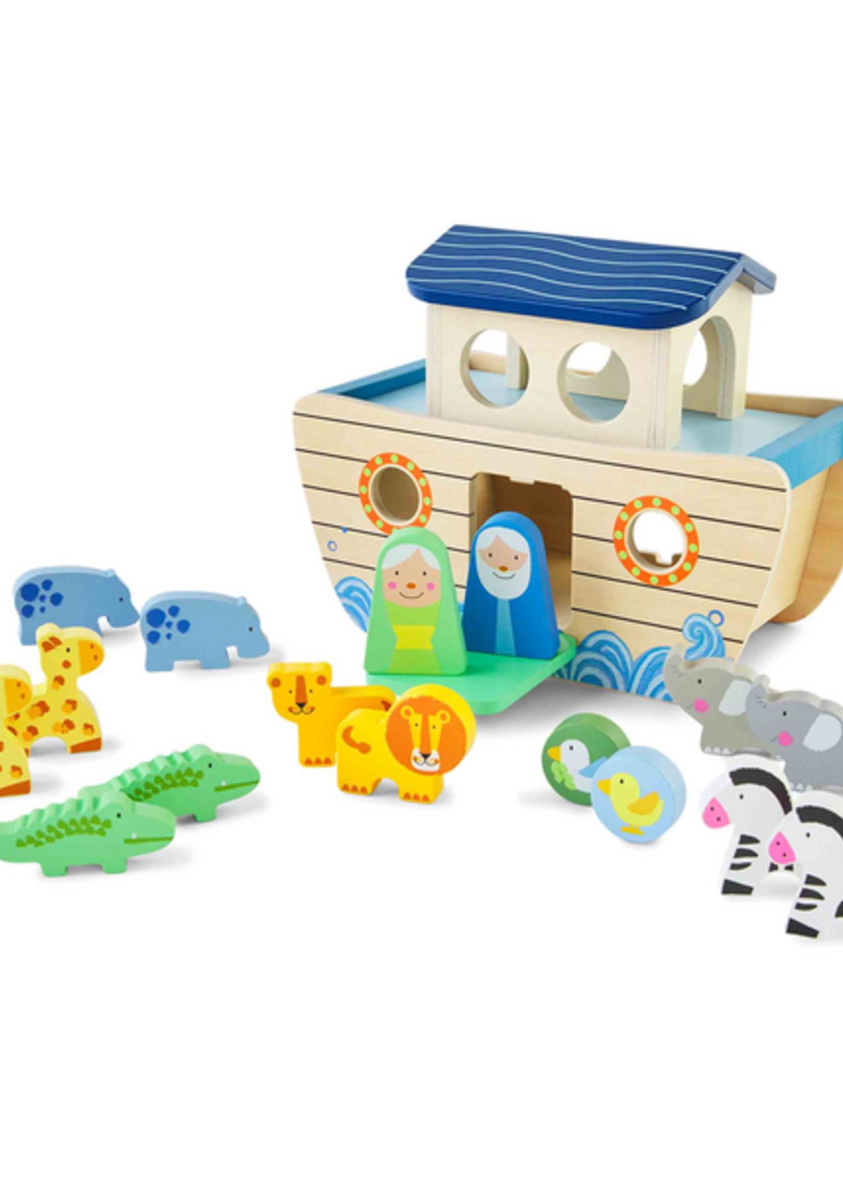 Mud Pie Wood Noah's Ark Shape Sorter Set