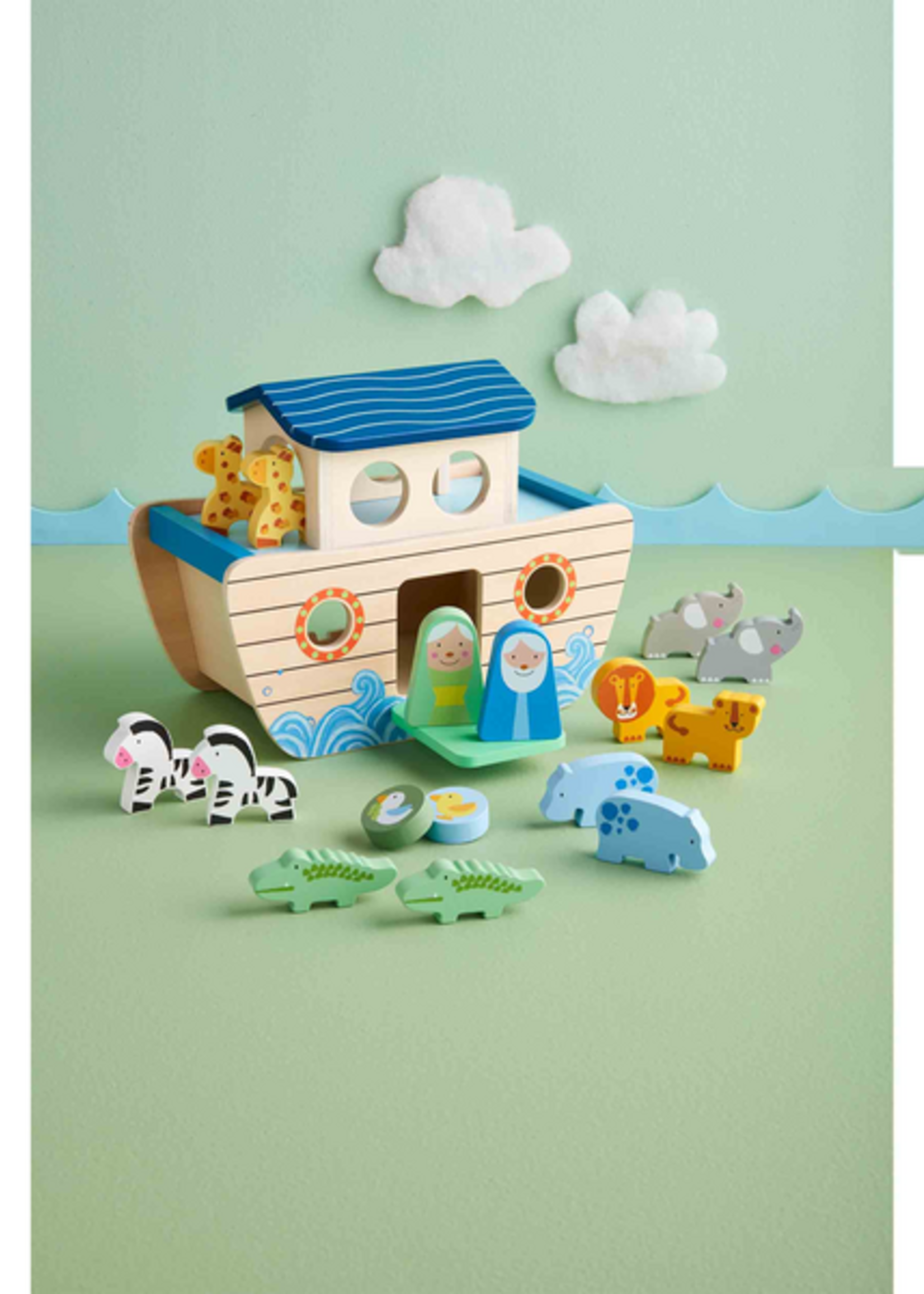 Mud Pie Wood Noah's Ark Shape Sorter Set