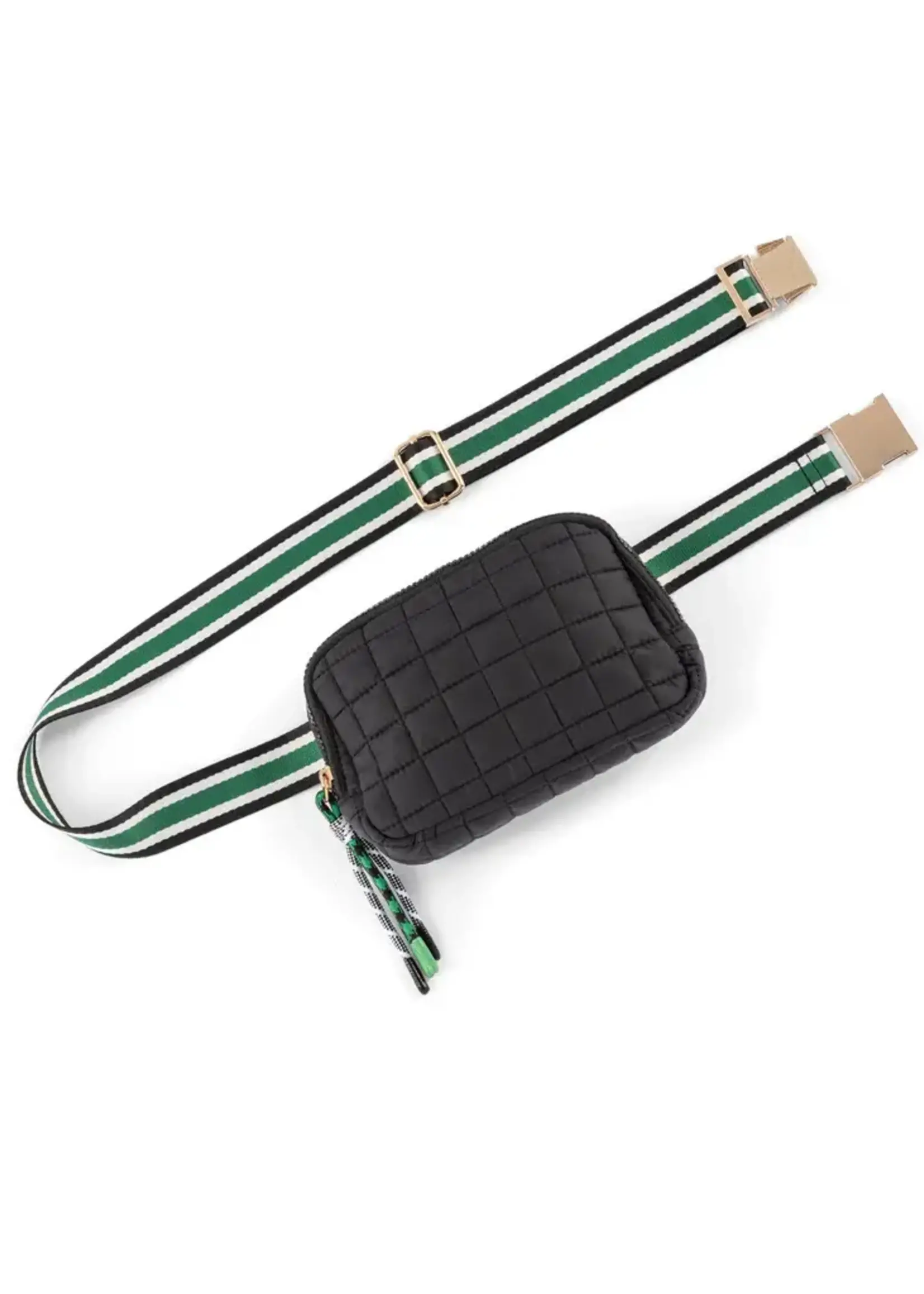 Shiraleah Shiraleah Ezra Quilted Nylon Belt Bag, Black