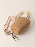 Shiraleah Shiraleah Ezra Quilted Nylon Belt Bag, Tan