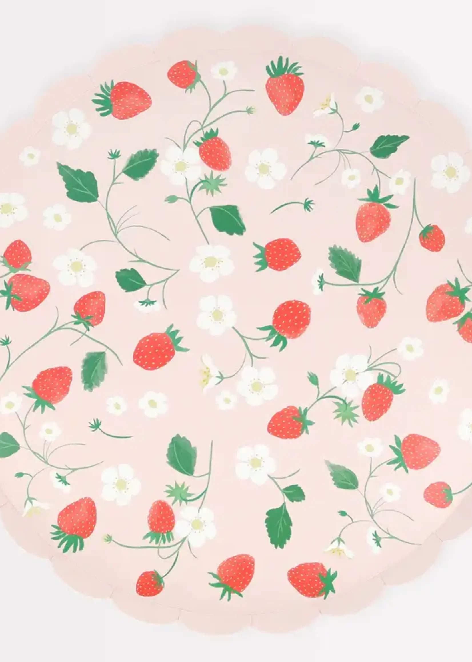 Meri Meri Strawberry Pattern Dinner Plates