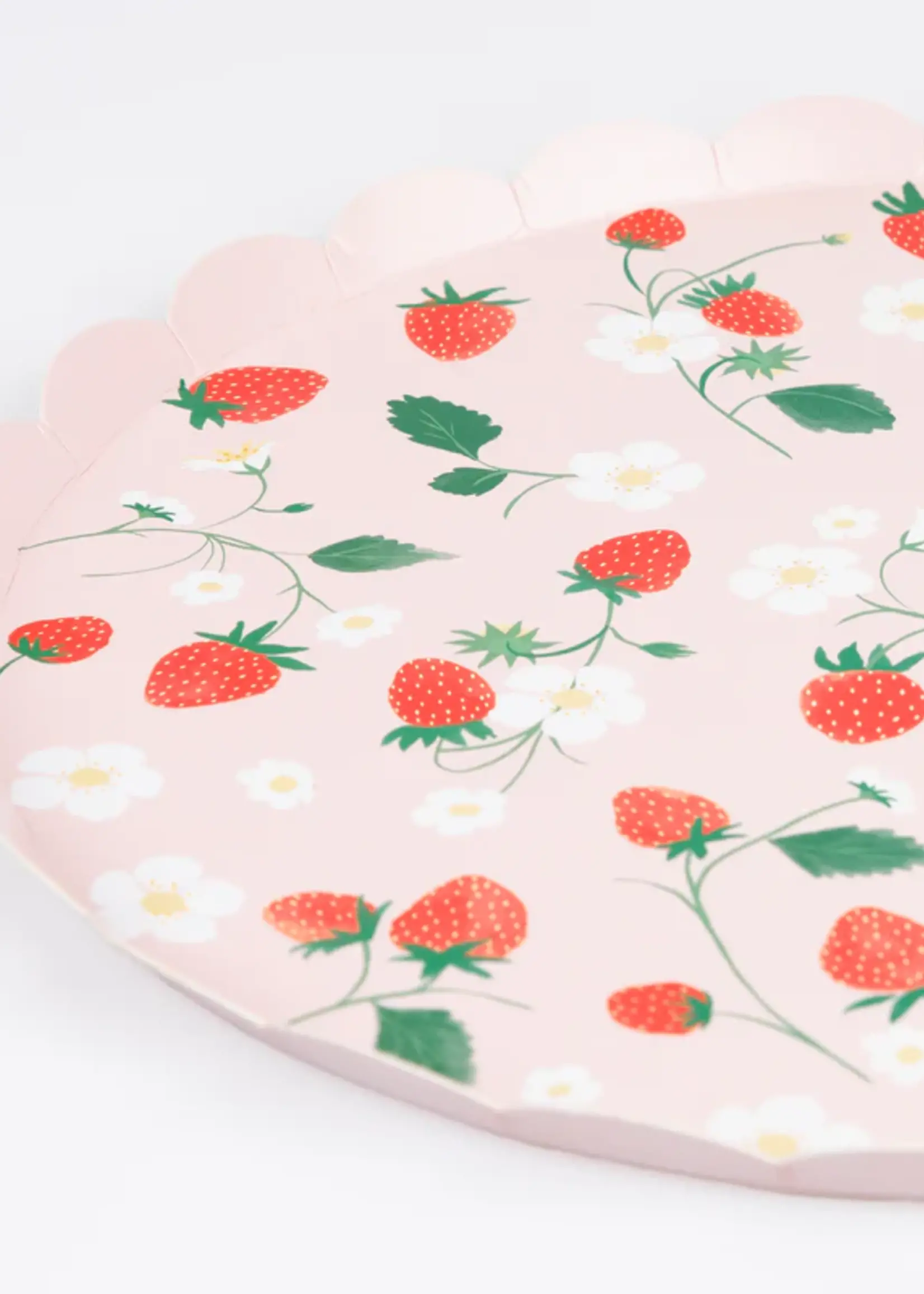 Meri Meri Strawberry Pattern Dinner Plates