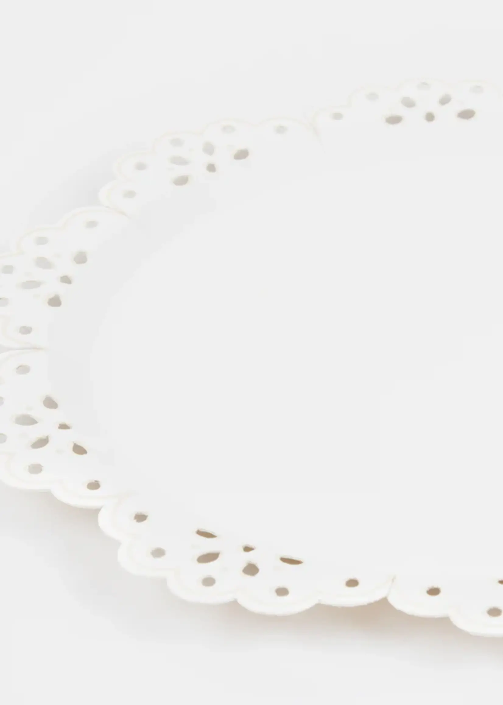 Meri Meri Broderie Anglaise Lace White Side Plates