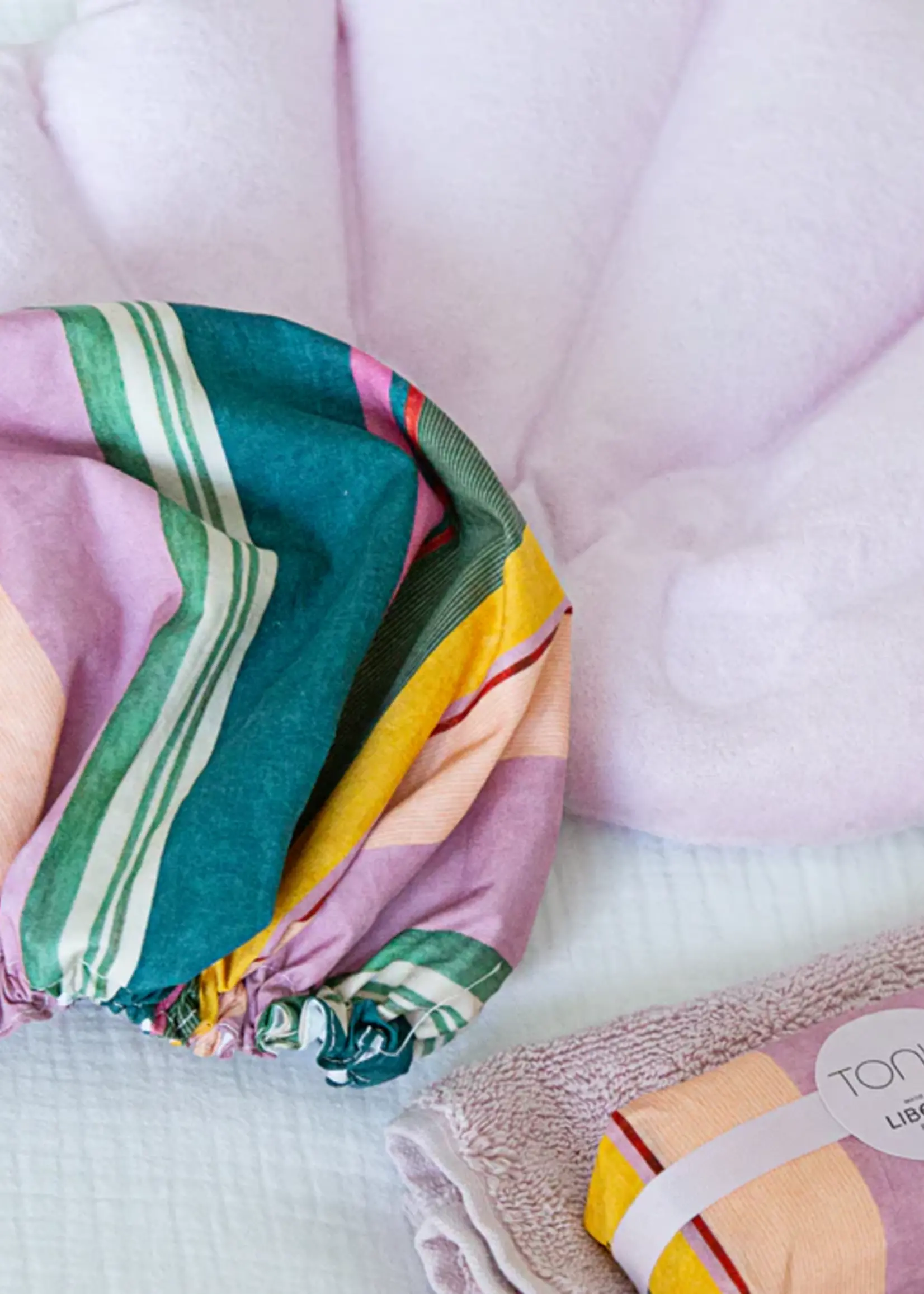 Tonic Shower Cap - Liberty Gelato Stripe