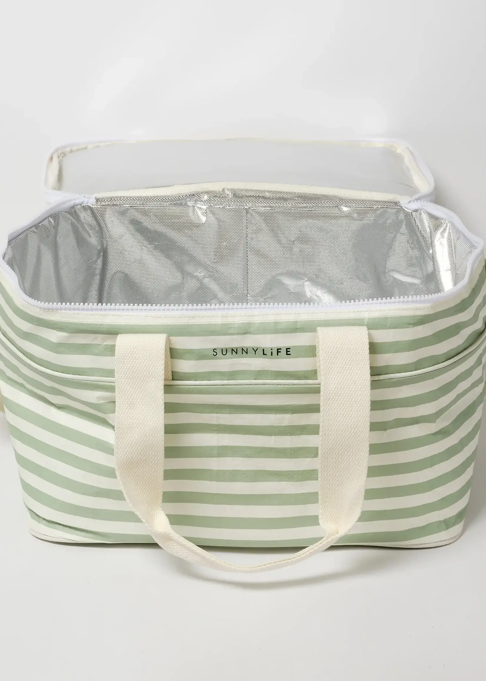 Sunnylife S51NCBWS Light Cooler Bag La Palma Sage Stripe