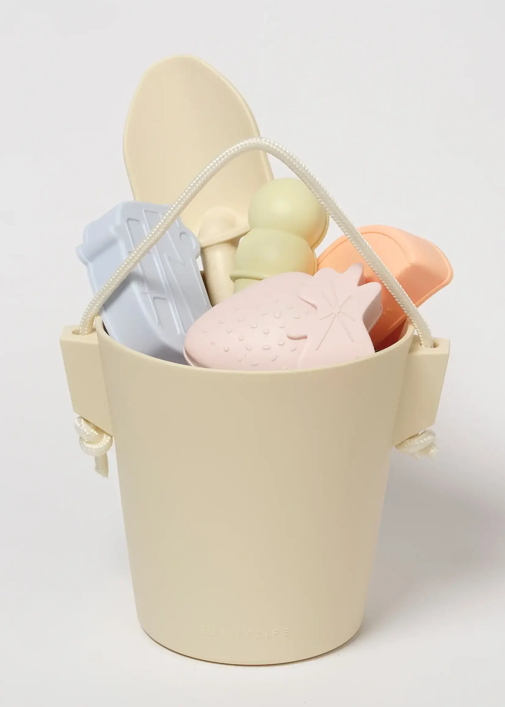 Sunnylife S51SSBML Silicone Bucket & Spade Set Apple Sorbet Multi