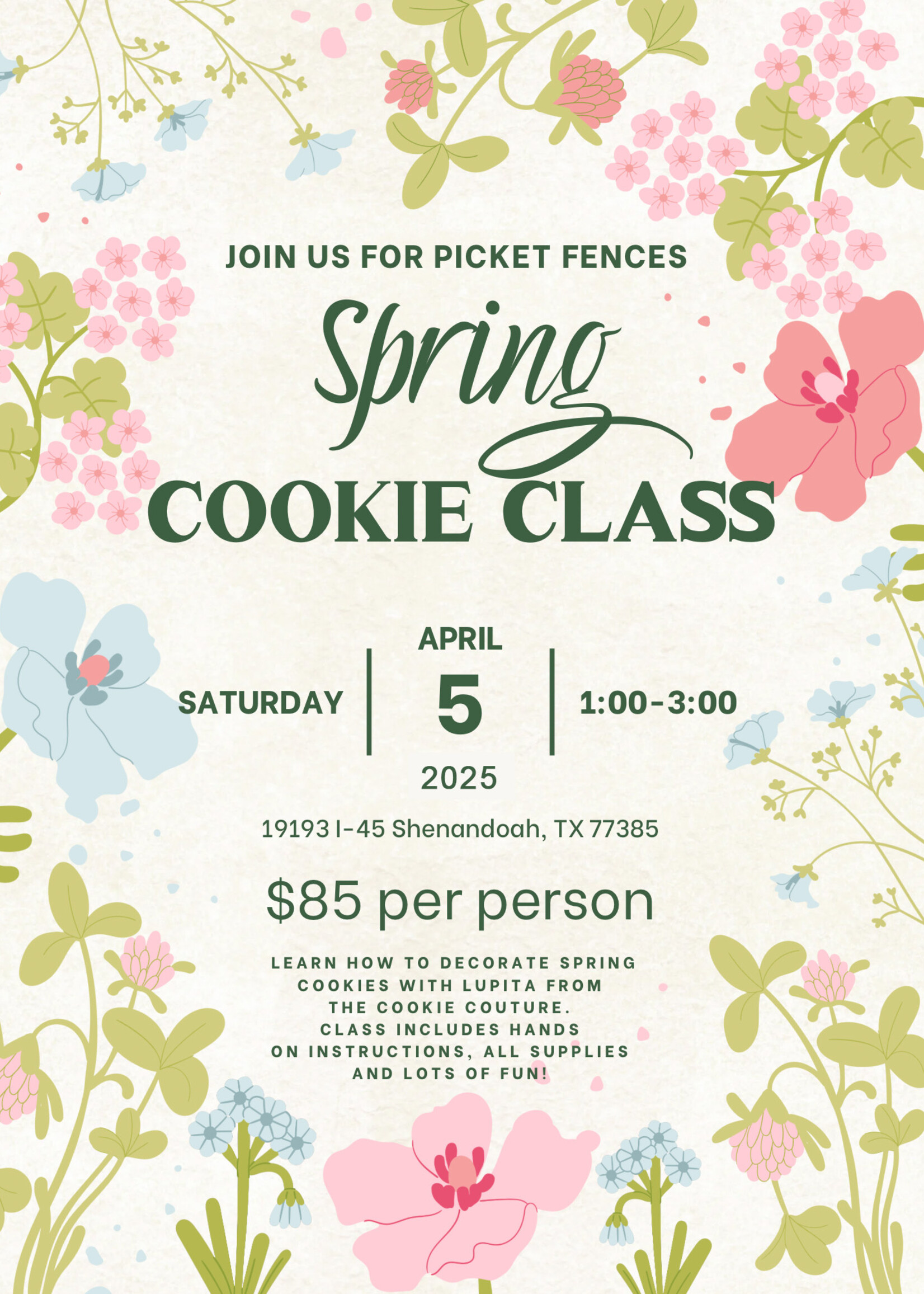 April Cookie Class