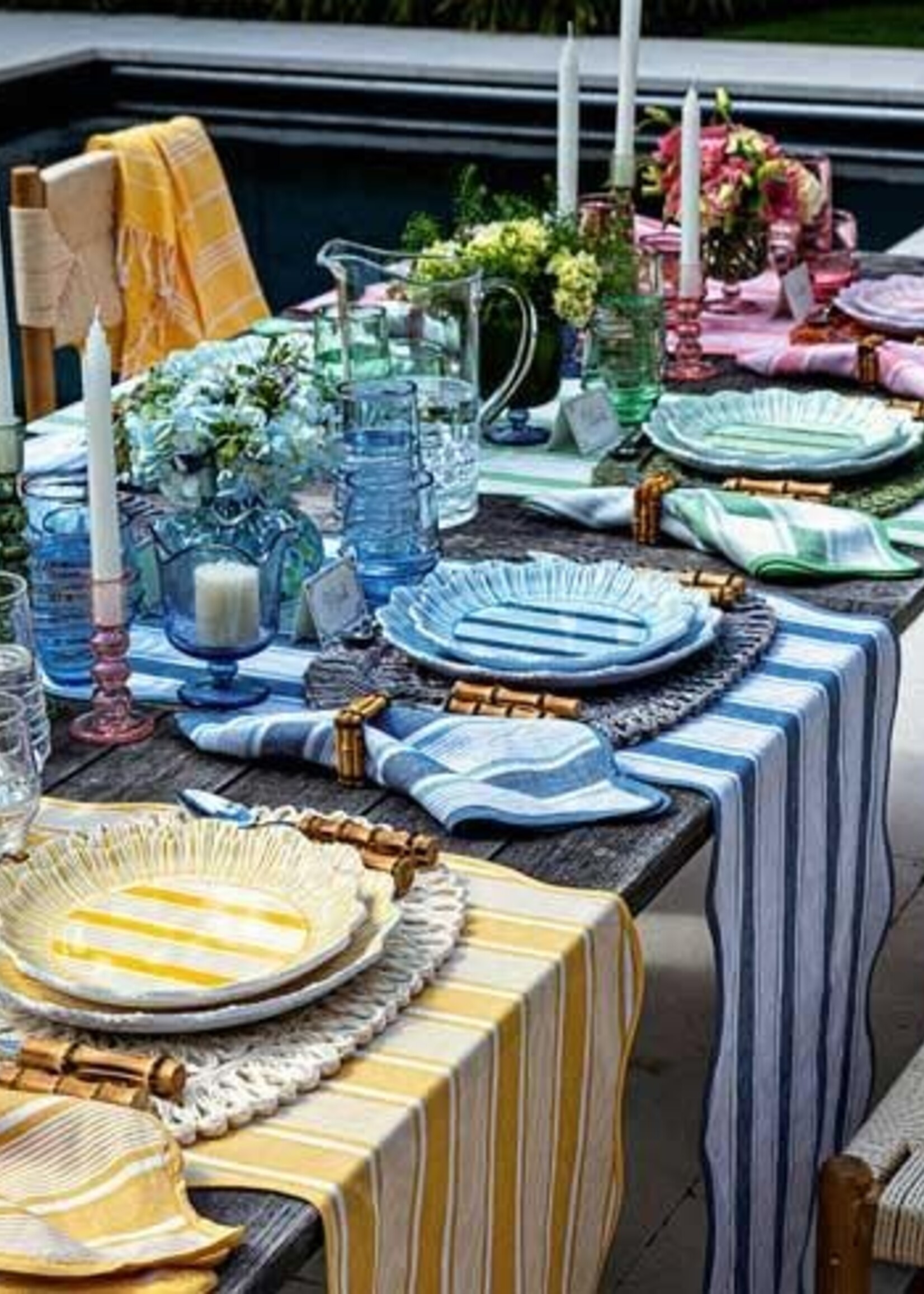 Juliska Cabana Stripe 18" x 90" Table Runner - Sunshine