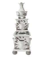 Juliska Country Estate Tulipiere Tower Set/3pc - Flint Grey