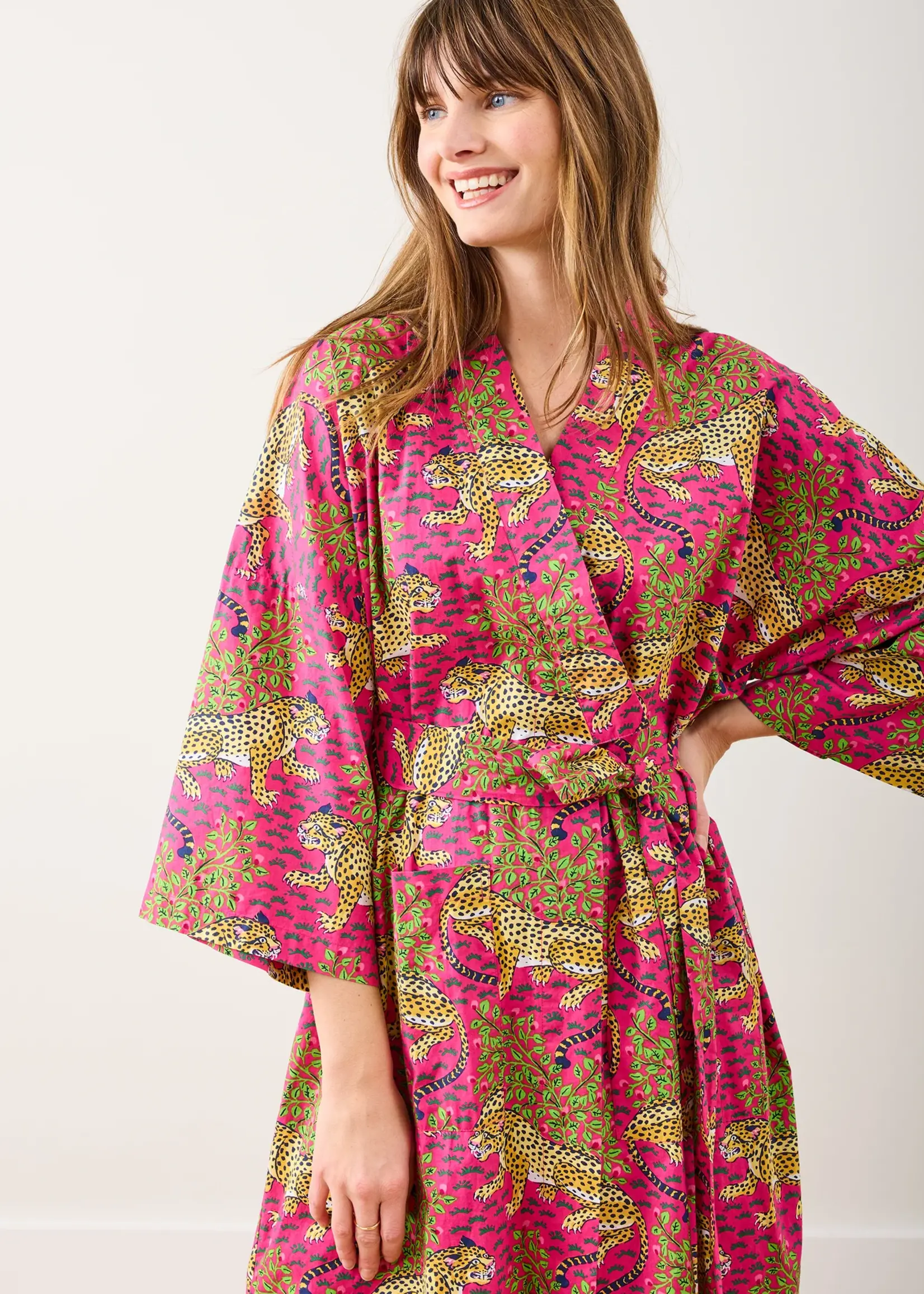 Print Fresh Print Fresh Bagheera Satin Modal Robe S/M