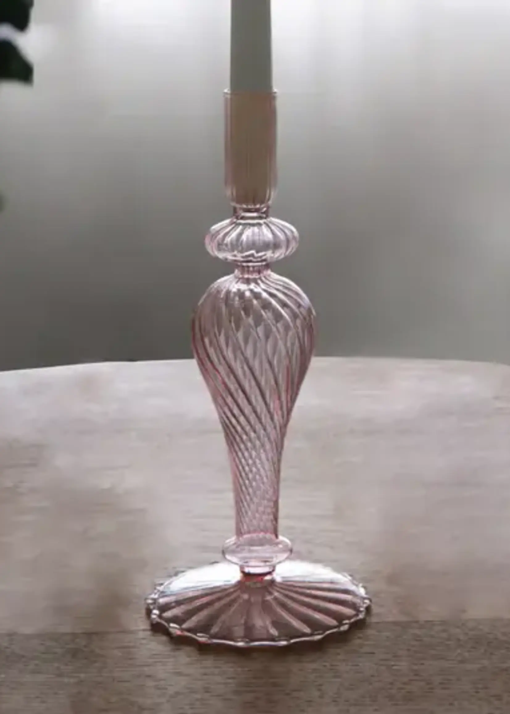 Beatriz Ball Beatriz Ball - GLASS Cambridge Ava 10"" Candl - 2333 pink