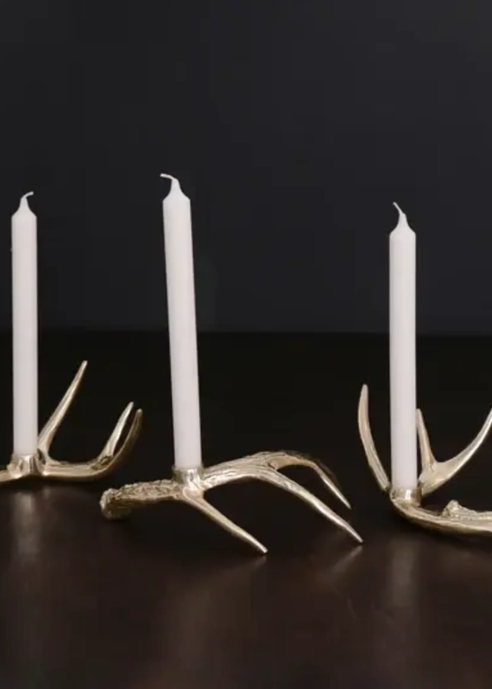 Beatriz Ball 7984 WESTERN Sierra Modern Antler Candlestick Gold Set of 3 (Gold)