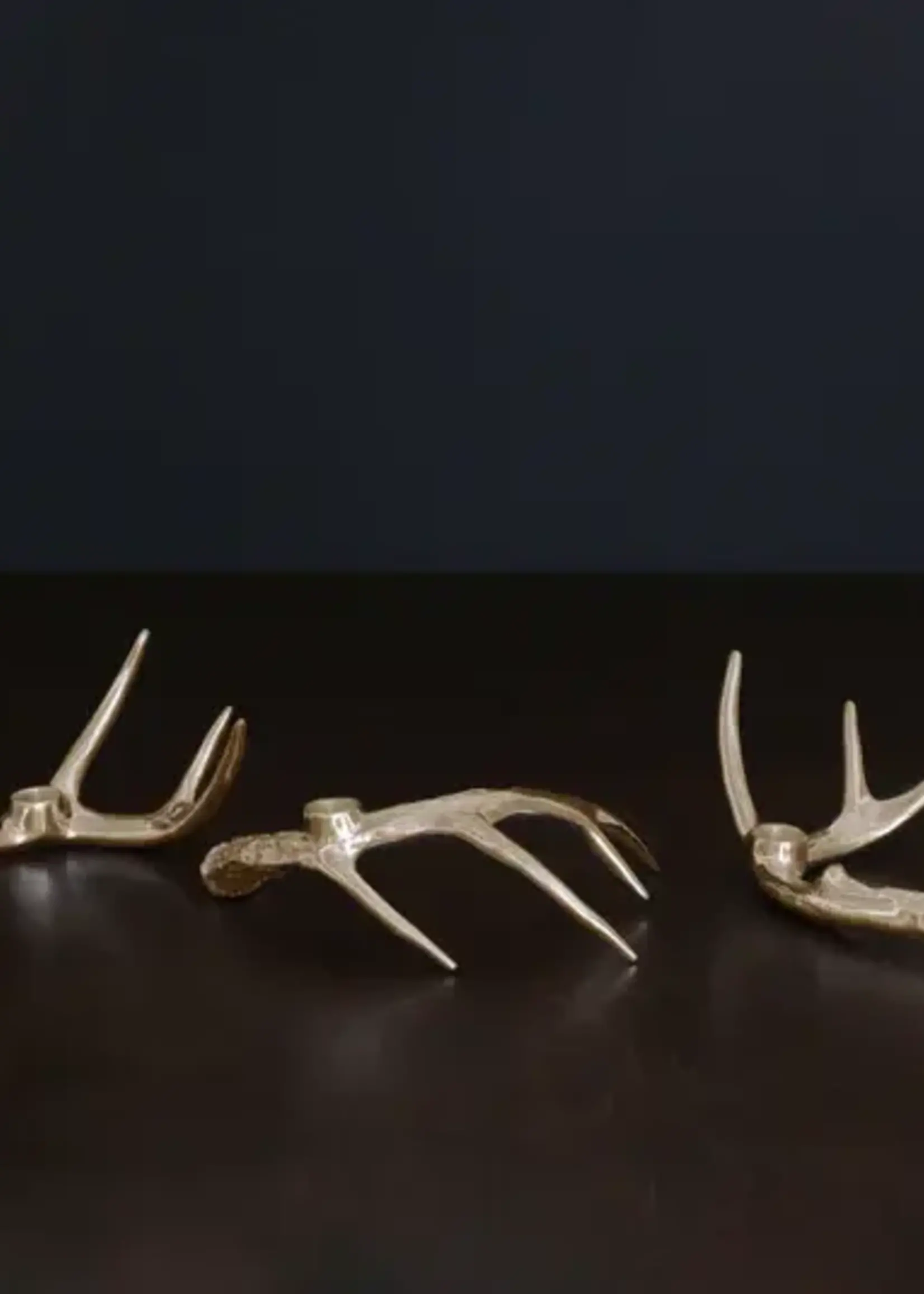 Beatriz Ball 7984 WESTERN Sierra Modern Antler Candlestick Gold Set of 3 (Gold)