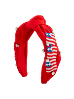 Mud Pie American Flags Beaded Headband