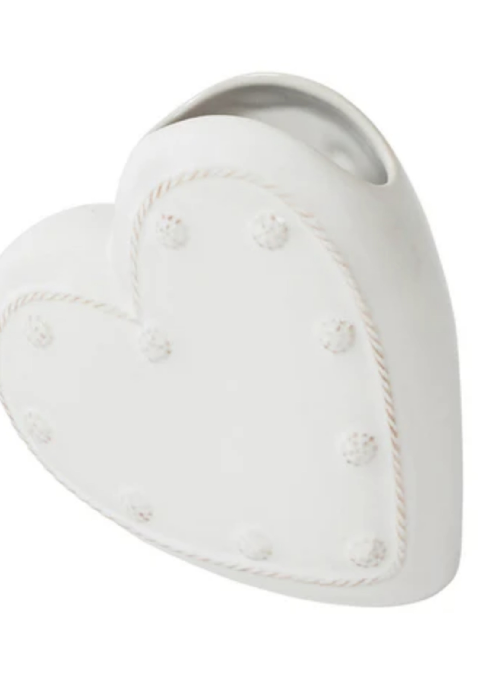 Juliska JA150/W Berry & Thread 6" Heart Vase - Whitewash