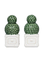 Juliska JA154/W Berry & Thread Topiary Salt and Pepper Set Whitewash Topiary